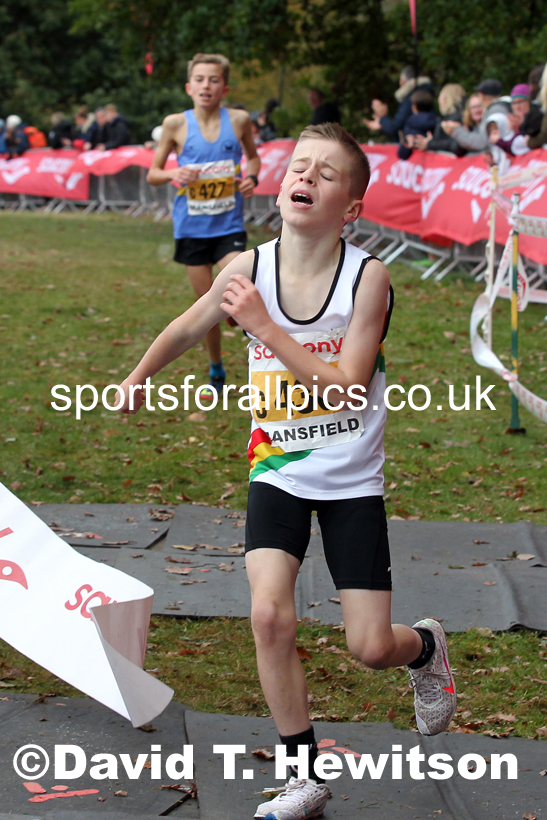 Boys under-13s 2021 National Cross Country Relays, Berry Hill Park, Mansfield. Photo: David T. Hewitson/Sports for All Pics